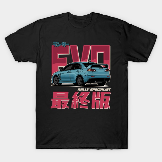 Lancer Evolution X T-Shirt by idrdesign